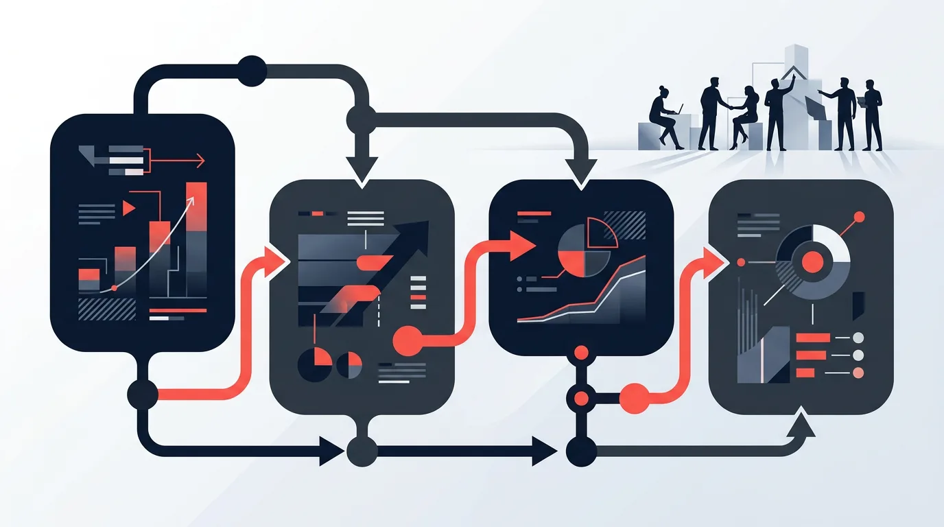 Redaktionsworkflow und Prüfschritte im Team, 1200x800 Pixel